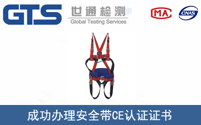 某公司成功办理安全带CE认证证书