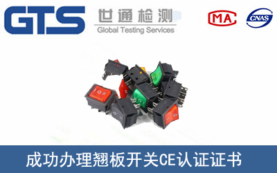 某公司成功办理翘板开关CE认证证书