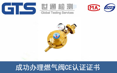 某公司成功办理燃气阀CE认证证书