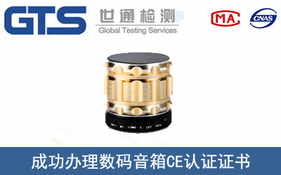 某公司成功办理数码音箱CE认证证书