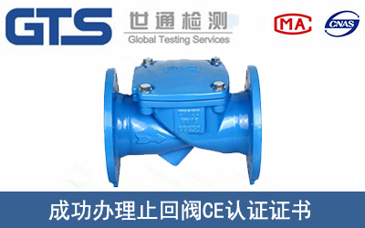 某公司成功办理止回阀CE认证证书